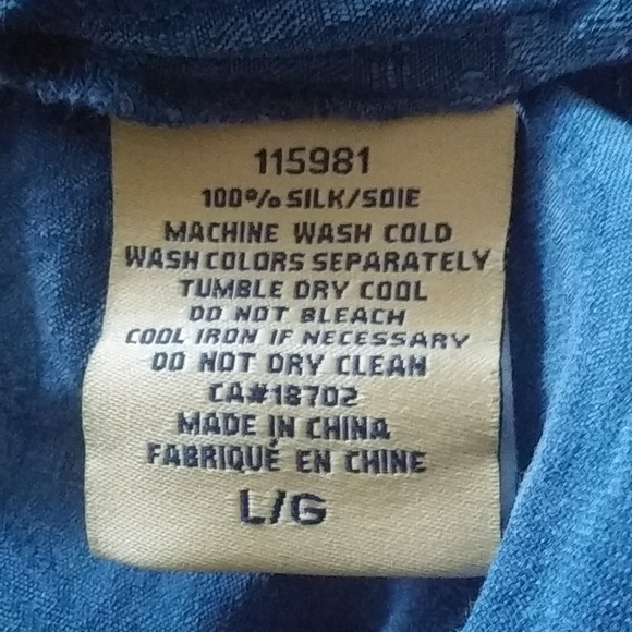 Boundary Bay 100% Silk Oversized Button Up Short Sleeve Shirt - Picture 12 of 14